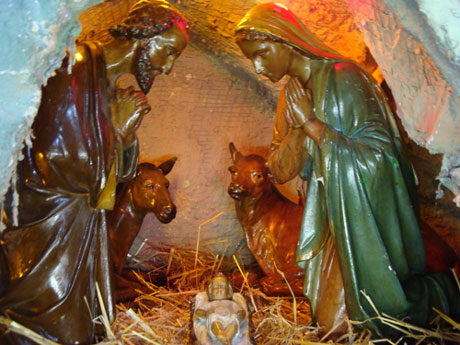 Detalj: Jaslice u župnoj crkvi Jaslice