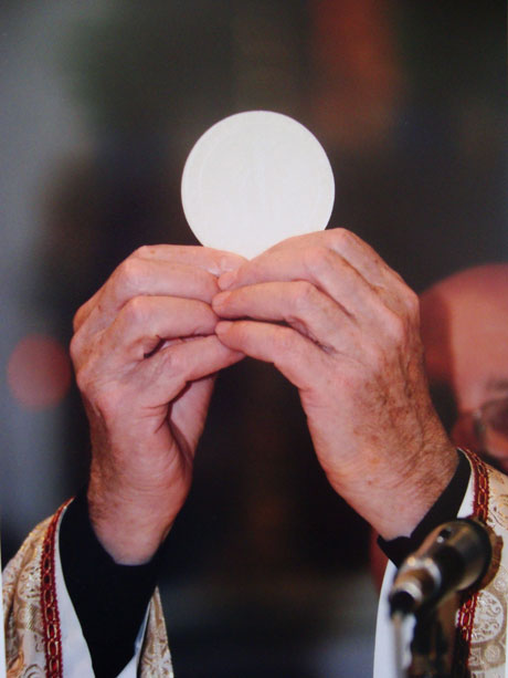 „Ja sam kruh živi koji sam s neba sišao, govori Gospodin; tko bude jeo od ovoga kruha, živjet će uvijeke.“ „Ja sam kruh živi koji sam s neba sišao, govori Gospodin; tko bude jeo od ovoga kruha, živjet će uvijeke.“